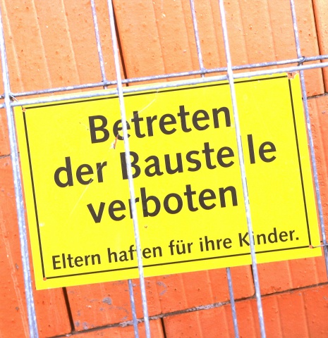 Betreten der Baustelle verboten